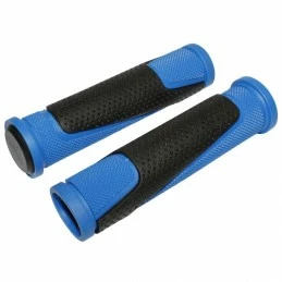 Marque Poignee Vtt Newton Bi-Matiere Bleu Fonce-Noir L130Mm (Paire) 1 Marque Poignee Vtt Newton Bi-Matiere Bleu Fonce-Noir L130Mm (Paire)