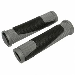 Marque Poignee Vtt Newton Bi-Matiere Gris-Noir L130Mm (Paire) 1 Marque Poignee Vtt Newton Bi-Matiere Gris-Noir L130Mm (Paire)