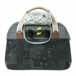 Marque Sacoche De Vélo Basil® Boheme - Gris -VTT Soldes sac velo basil boheme 18l noircreme fixation rapide 1 3